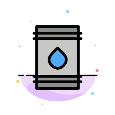 Namlu, Petrol, Yakıt, yanıcı, Eko Soyut Düz Renk Simge Templa