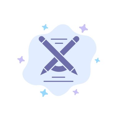 Eğitim, Kalem, Kalem, Mavi Simgeyi Soyut Bulut Arkasına Yaz