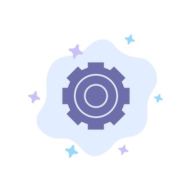 Temel, genel, Iş, ayar, soyut CL evrensel mavi simge