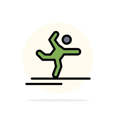 Atlet, Jimnastik, Performans, Germe Soyut Daire Geri