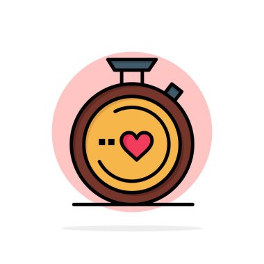 Pusula, Aşk, Kalp, Düğün Soyut Daire Arka Plan Düz co