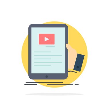 Forum, Online, Webinar, seminer, öğretici düz renk simge vektör