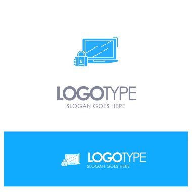 Bilgisayar, Asma Kilit, Güvenlik, Kilit, Giriş Mavi Katı Logo pl ile