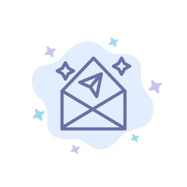 Ok, Sohbet, Posta, Soyut Bulut Arka Planda Açık Mavi Simge