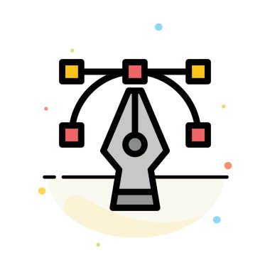 Tasarım, Grafik, Araç Soyut Düz Renk Simgesi Şablonu