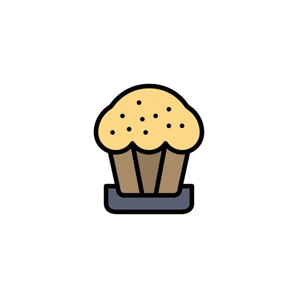 Ciasto, Puchar, żywności, Wielkanoc szablon logo biznesu. Płaski kolor — Wektor stockowy