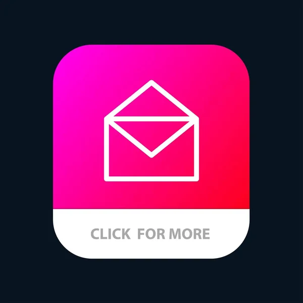 Электронная почта, почта, сообщение, кнопка Открыть мобильное приложение. Android и IOS Li — стоковый вектор