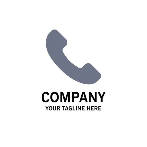 Telefone, Telefone, Call Business Logo Template. Cor plana — Vetor de Stock