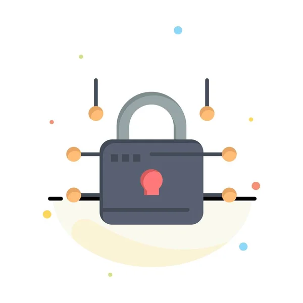 Lock, Lock, Security, Secure Business Logo Template. Flachfl. — Stockvektor