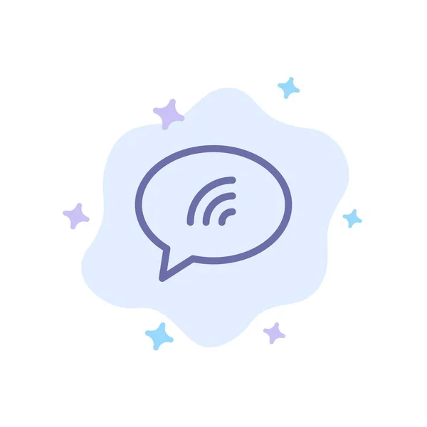 Message, Chat, Chatting, Sand Blue Icon on Abstract Cloud Backgr — Stock Vector