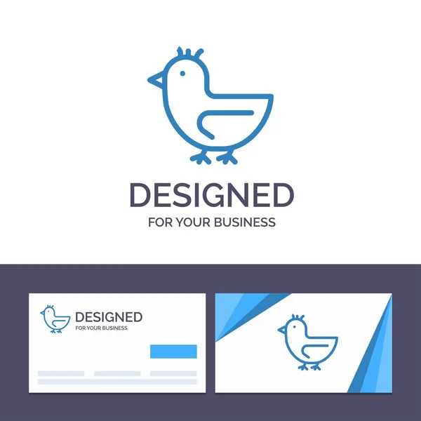 Creative Business Card and Logo template Duck, Goose, Swan, Spri — Stock Vector