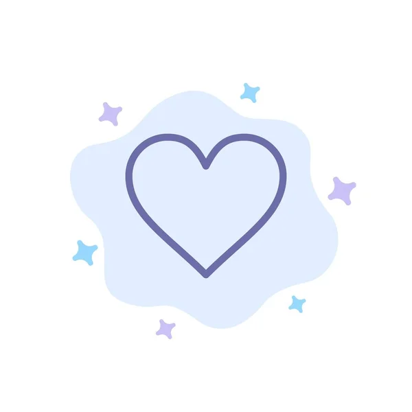 Amore, Instagram, Interfaccia, Come icona blu su astratto Cloud Bac — Vettoriale Stock