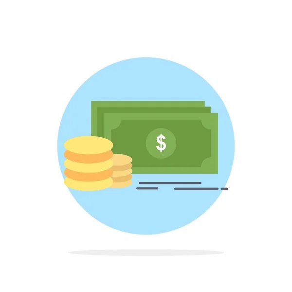 Finanza, investimento, pagamento, denaro, dollaro Flat Color Icon Vect — Vettoriale Stock
