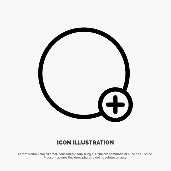 Basic, Plus, Sign, Ui Line Icon Vector — Image vectorielle