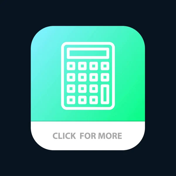 Calculator, Calculate, Education Mobile App Button. Android and — Stock Vector