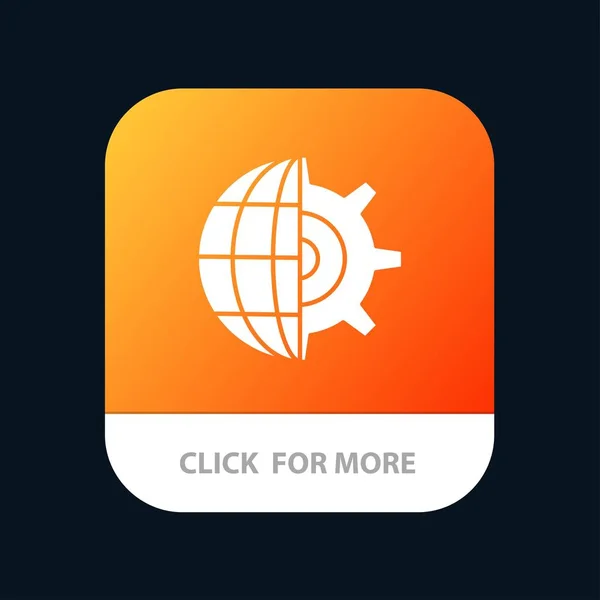 Ausrüstung, Globus, Einstellung, Business-App-Taste. Androide und io — Stockvektor