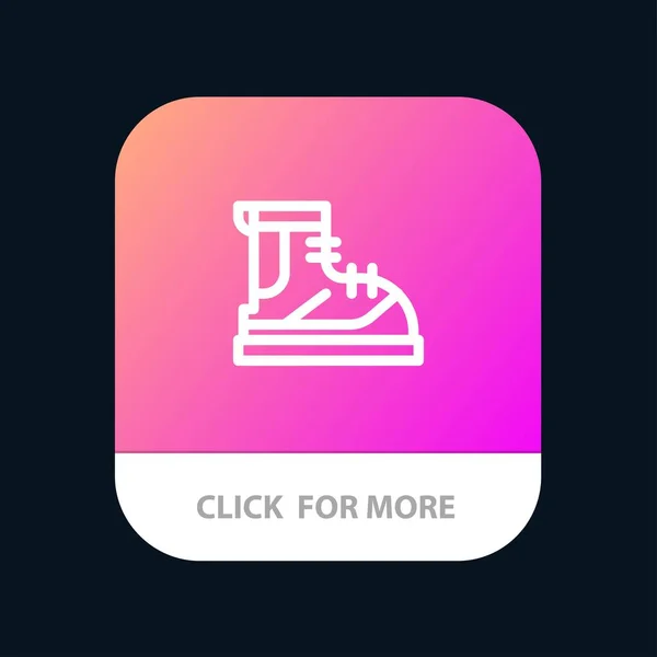 Boots, Hiker, Hiking, Track, Boot Mobile App Button. Android and — Stock Vector