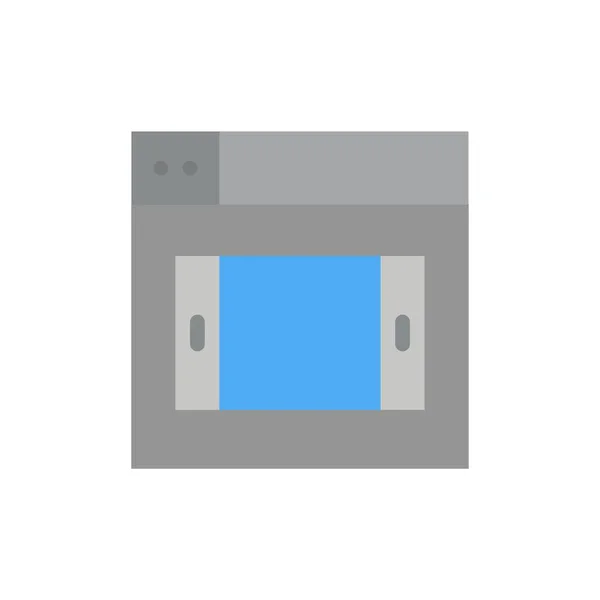 Web, Design, Mobile Flat Color Icon. Векторный иконный баннер — стоковый вектор