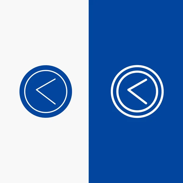 Seta, Interface, Esquerda, Linha de Usuário e Glifo Ícone sólido Bann azul —  Vetores de Stock