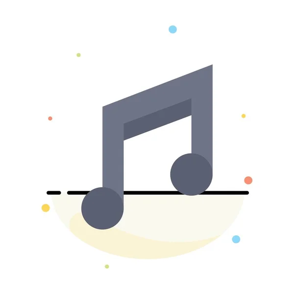 App, C, Design, Mobile, Music Abstraat Flat Color Icon — стоковый вектор