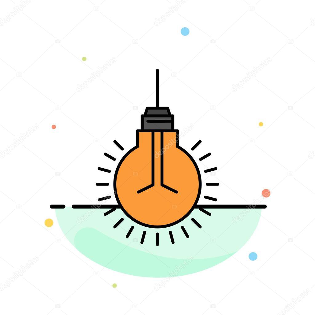 Light, Bulb, Idea, Tips, Suggestion Abstract Flat Color Icon Tem