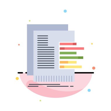 grafik, veri, grafik, raporlar, değerleme Düz Renk Simgesi Vektör