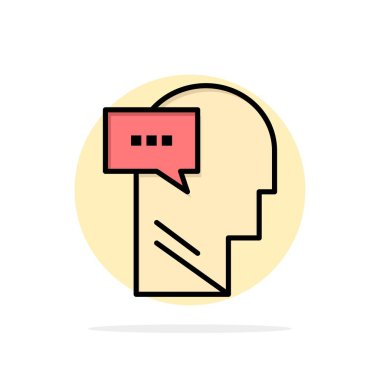 Zihin, Dialog, İç, Kafa Soyut Daire Arka Plan Düz renk 