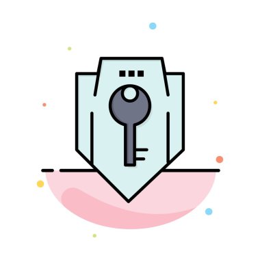 Erişim, Anahtar, Koruma, Güvenlik, Shield Soyut Düz Renk Ic