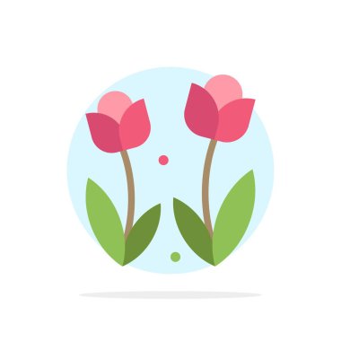 Flora, Çiçek, Doğa, Gül, Bahar Soyut Daire Arka Plan F