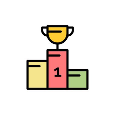 Kase, Tören, Şampiyon, Kupa, Kadeh Düz Renk Simgesi. Vektör i