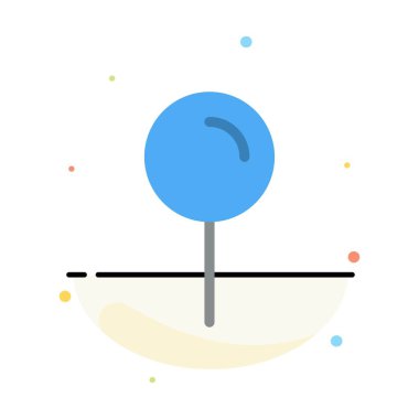 Konum, Harita, İşaretçi, Pin Soyut Düz Renk Simgesi Şablonu