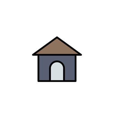 Bina, Hortum, Ev, Mağaza İş Logo Şablonu. Düz Renk