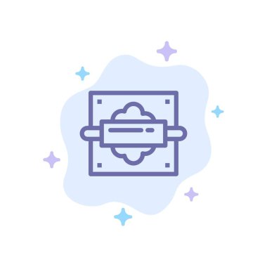 Haddeleme, pin, ekmek, mutfak mavi simge soyut bulut Backgro