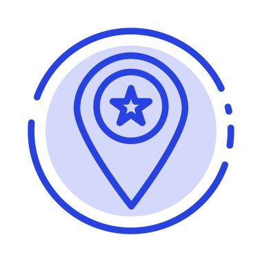 Yıldız, Konum, Harita, İşaretçi, Mavi Noktalı Çizgi Simgesini Sabitleme