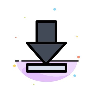 Ok, Şafak, Indir Soyut Düz Renk Simgesi Şablonu