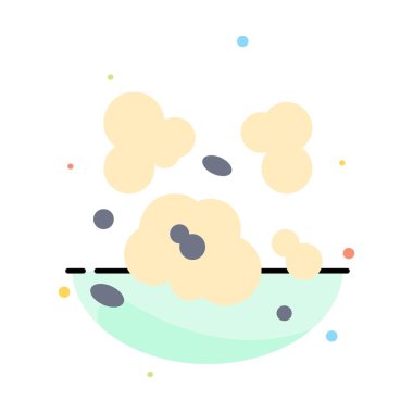 Hava, Toz, Çevre, Kirlilik Soyut Düz Renk Simge Templ