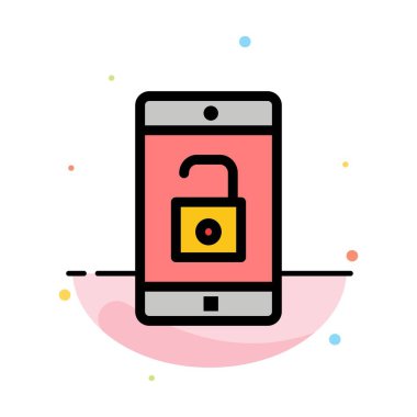 Uygulama, mobil, mobil uygulama, Unlock soyut düz Co