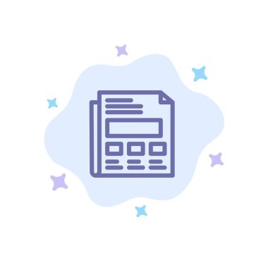 Rapor, Kağıt, Sayfa, Soyut Bulut B'de Sunum Mavi Simgesi