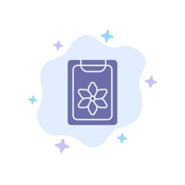 Soyut Bulut Geri Çiçek, Pano, Yay, Klip Mavi Simge