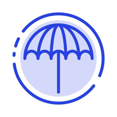 Web mavi noktalı çizgi çizgisi simgesi