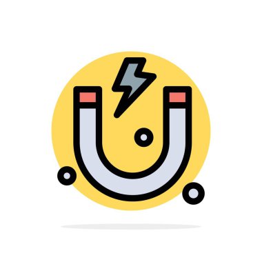 Attraction, Mıknatıs, Bilim Soyut Daire Arka Plan Düz colo