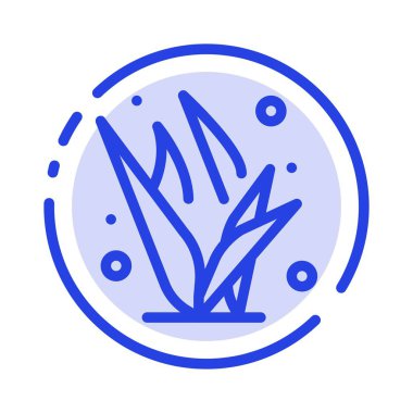 Çimenler, Çimenler, Yeşil, Bahar Mavisi Noktalı Çizgi Simgesi