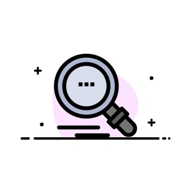 Arama, Bul, Motivasyon İş Düz Hat Dolgulu Simge Vektörü 