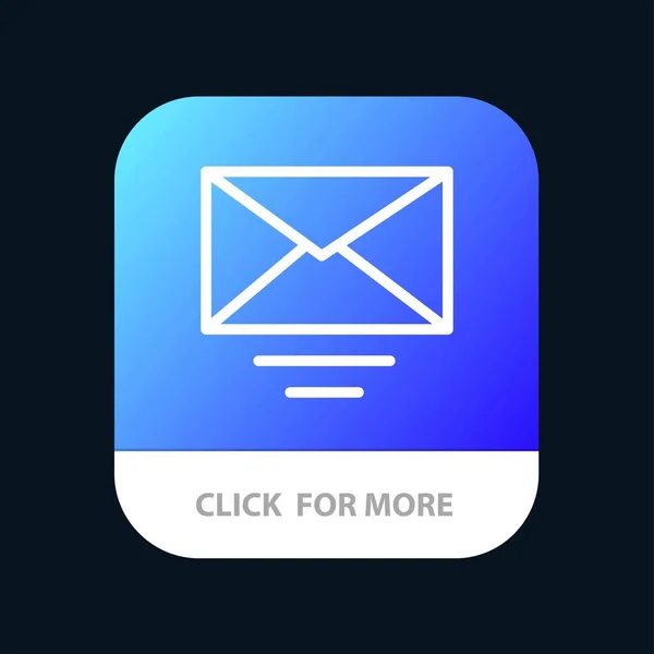 Courrier Email Sms Bouton Application Mobile Version Android Ios Line — Image vectorielle