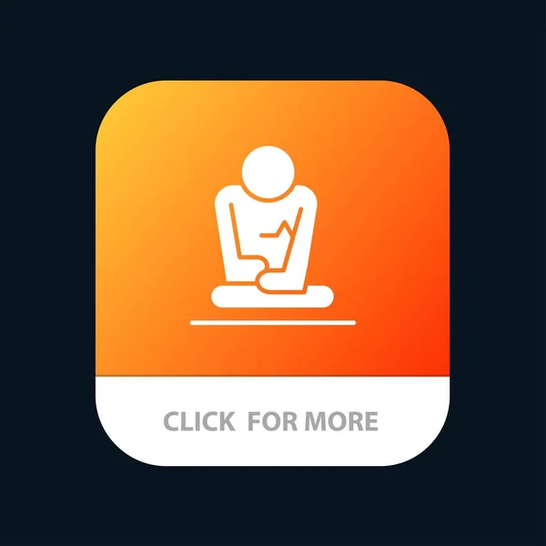 Быстрый, Медитация, Обучение, Йога Mobile App Кнопка. Android и — стоковый вектор