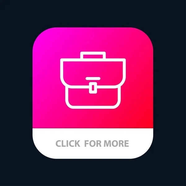 Táska, sz, Bőrönde, Workbag Mobile App gomb. Android és iOS — Stock Vector