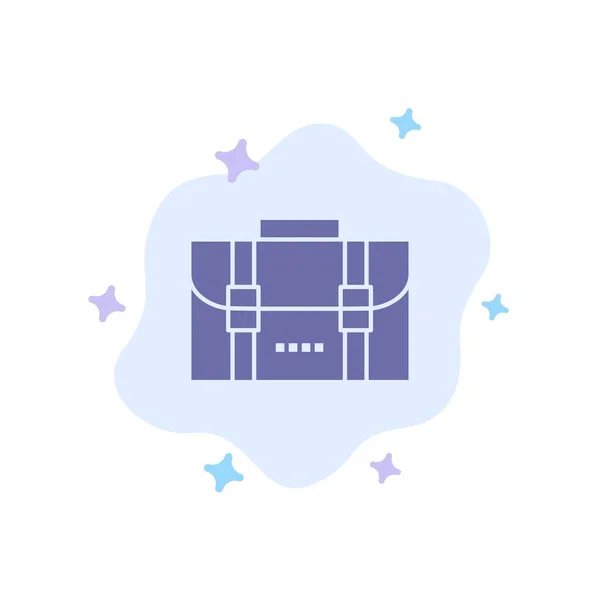 Ryggsäck, väska, Resor, kontor Blå ikon på abstrakt moln backgr — Stock vektor