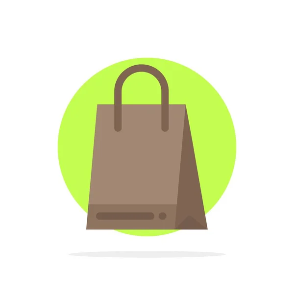 袋， 购物， 加拿大抽象圆背景平面颜色图标 — 图库矢量图片