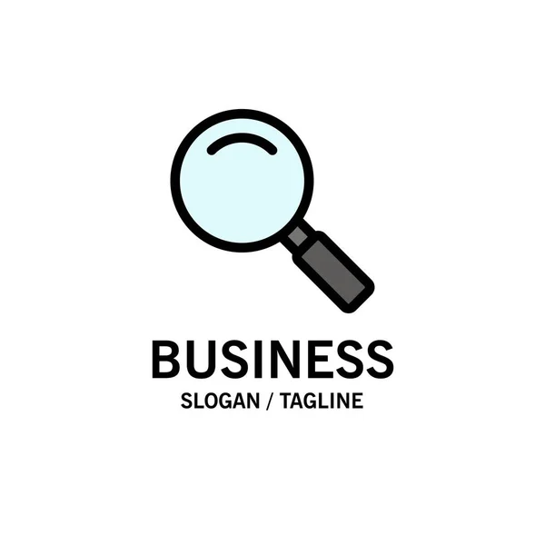 Glas, kijken, vergroten, zoeken Business logo sjabloon. Platte Col — Stockvector