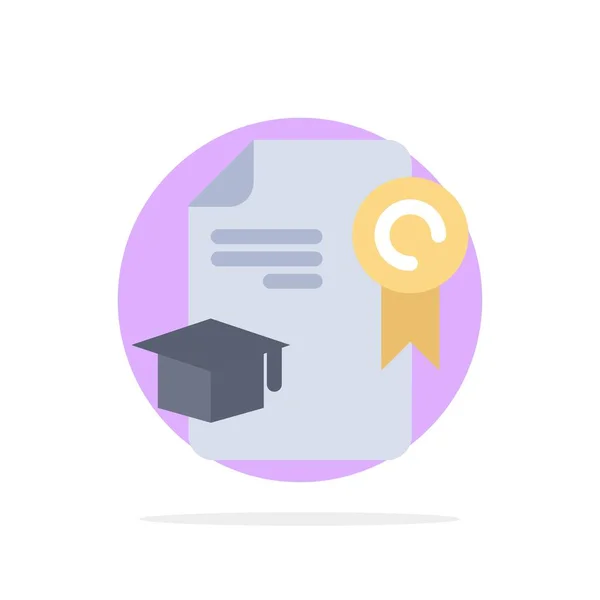 Cap, Éducation, Graduation, Award Abstract Circle Background Fla — Image vectorielle